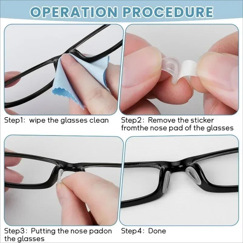 10/60 pièces plaquettes nasales pour lunettes plaquettes nasales adhésives en Silicone plaquettes na