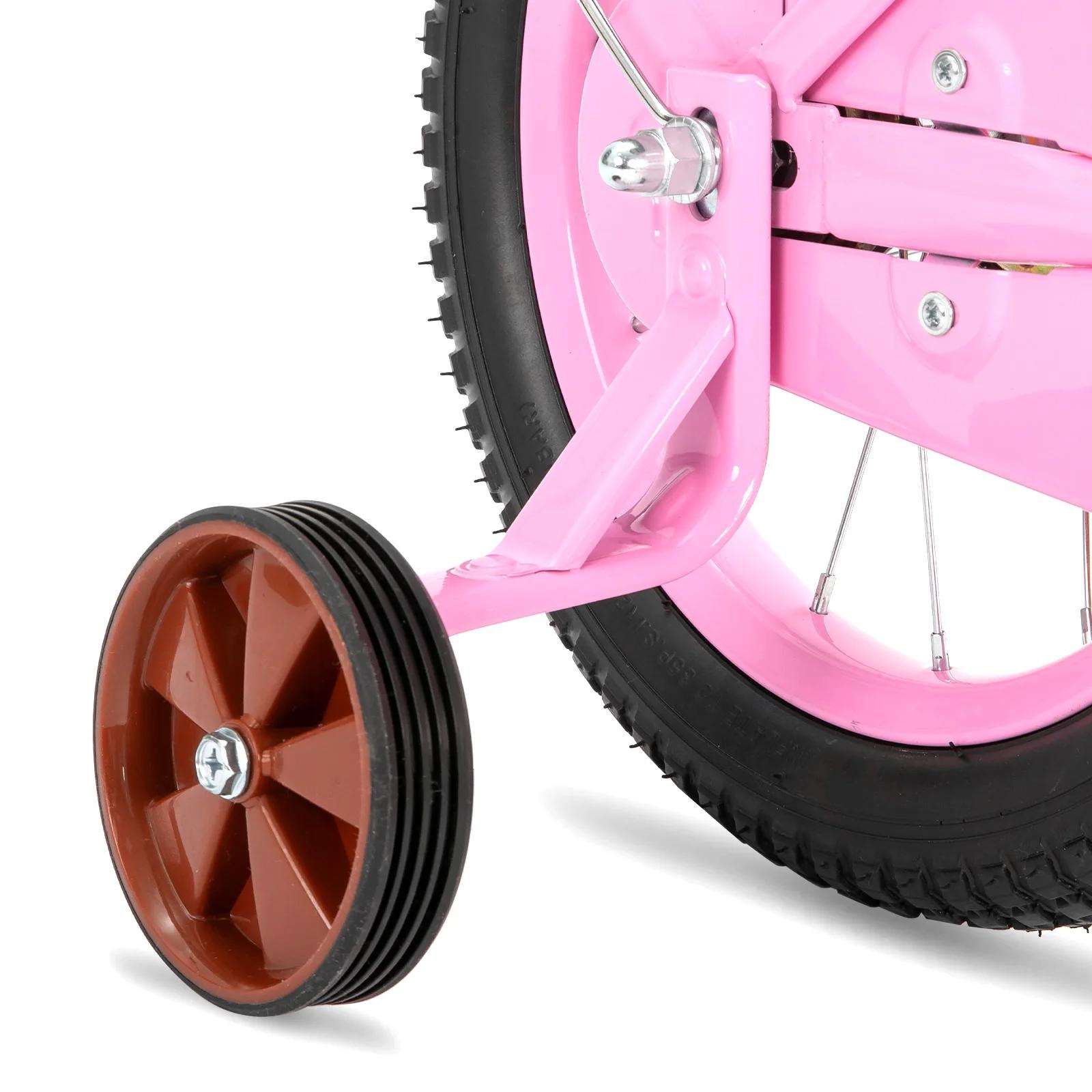 STITCH 14/16 Zoll Kinderfahrrad Dokument 3-7 jährige Mädchen, Kinderfahrrad mit Frontkorb et Stabili