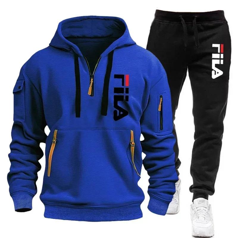 Ensemble de course à manches longues pour hommes, vêtements de sport confortables et décontractés + 