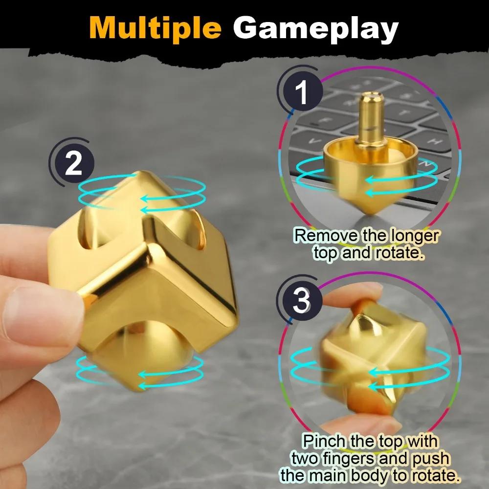 Alliage Cube Spinner doigt Gyroscope Fidget Anti-Stress jouets adulte bureau maison voyage Portable 