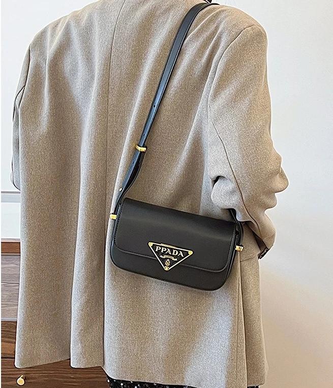 Sac à langer tendance : Sac à main en cuir de luxe simple pour femme, sac messager vintage haut de g