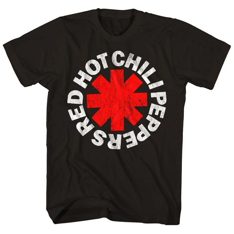 Rouge chaud Chili Peppers Rock T-Shirt à manches courtes hommes femmes Punk coton été T hommes vêtem
