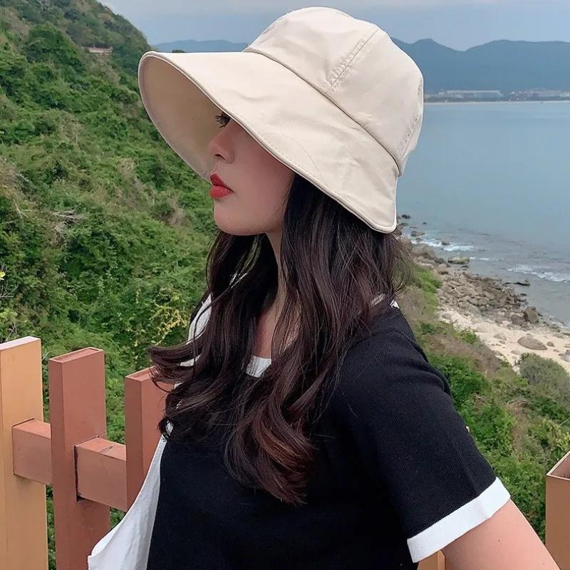 Chapeau de pêcheur pare-soleil en forme de dôme pour femmes, version coréenne, chapeau d'été en Velc