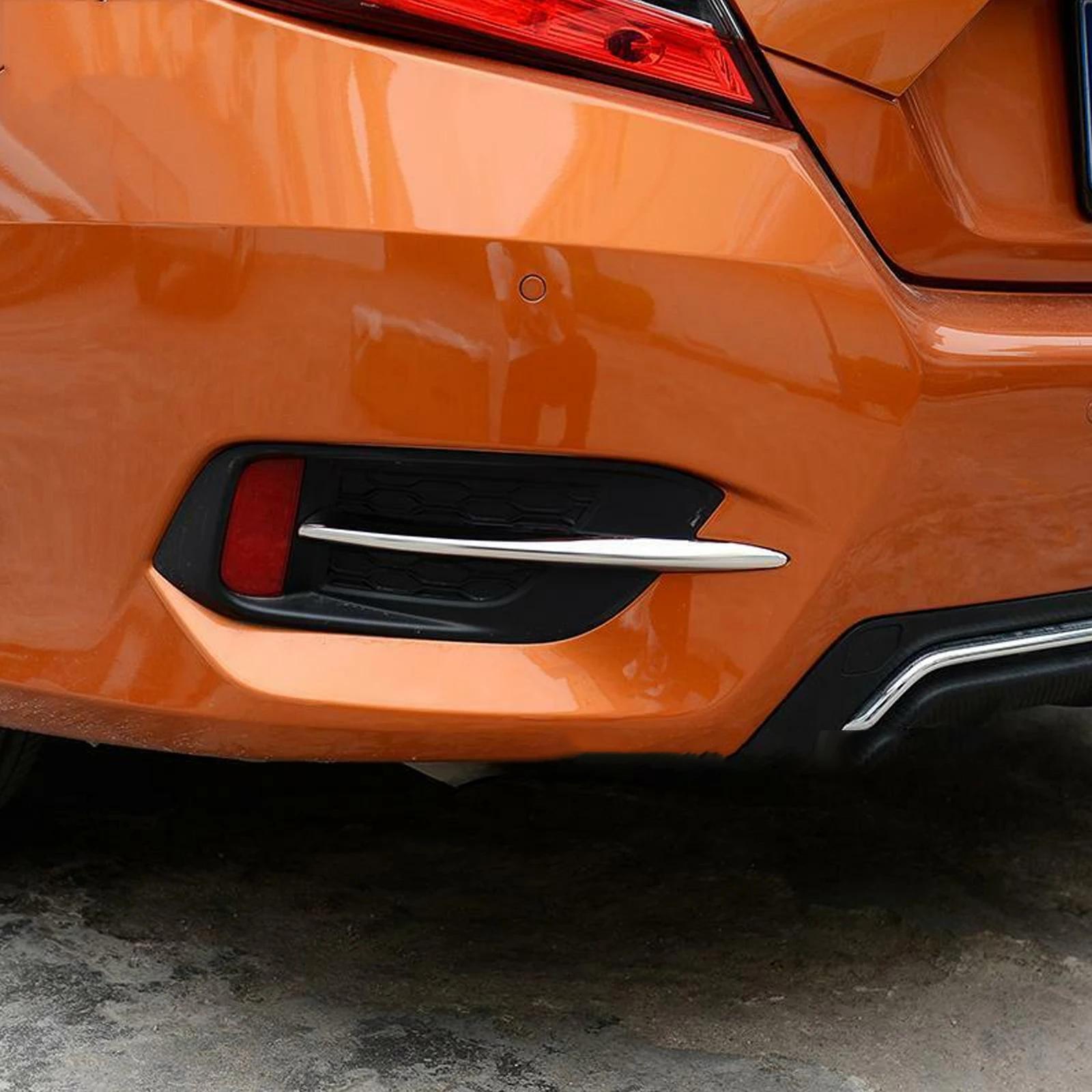 Bande réfléchissante de pare-choc arrière pour Honda Civic Sedan 2016 – 2021, 2 pièces, chromée, arg