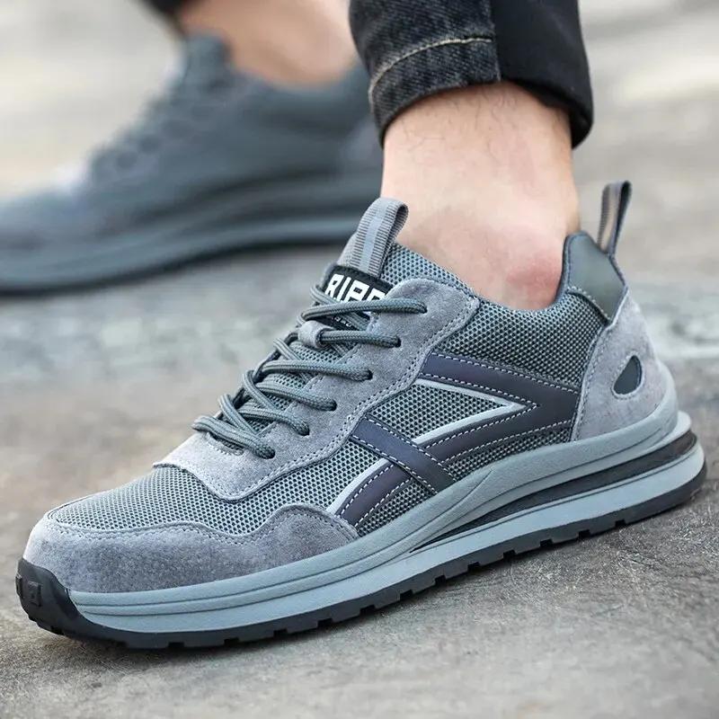 Sécurité légère d'orteil en acier de chaussures Chaussures de travail de bottes de sécurité