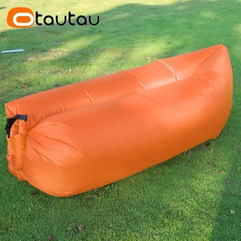 OTAUTAU Ultra léger oreiller Style paresseux canapé gonflable Portable pliable sac de couchage lit S