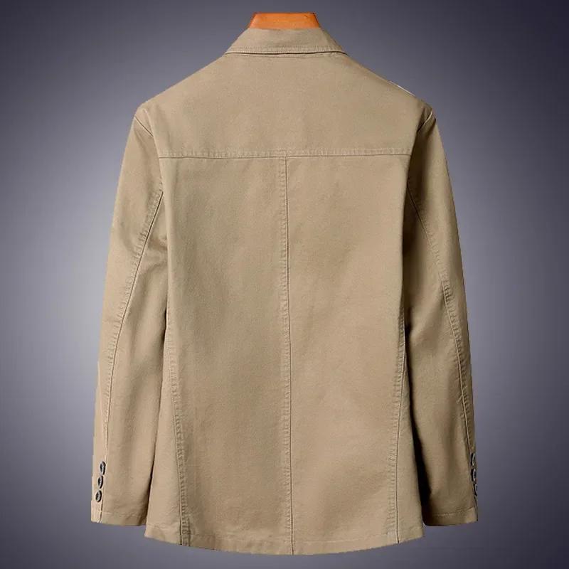 Blazer nouveaux hommes mode affaires couleur unie coupe ajustée travail décontracté coton coréen man