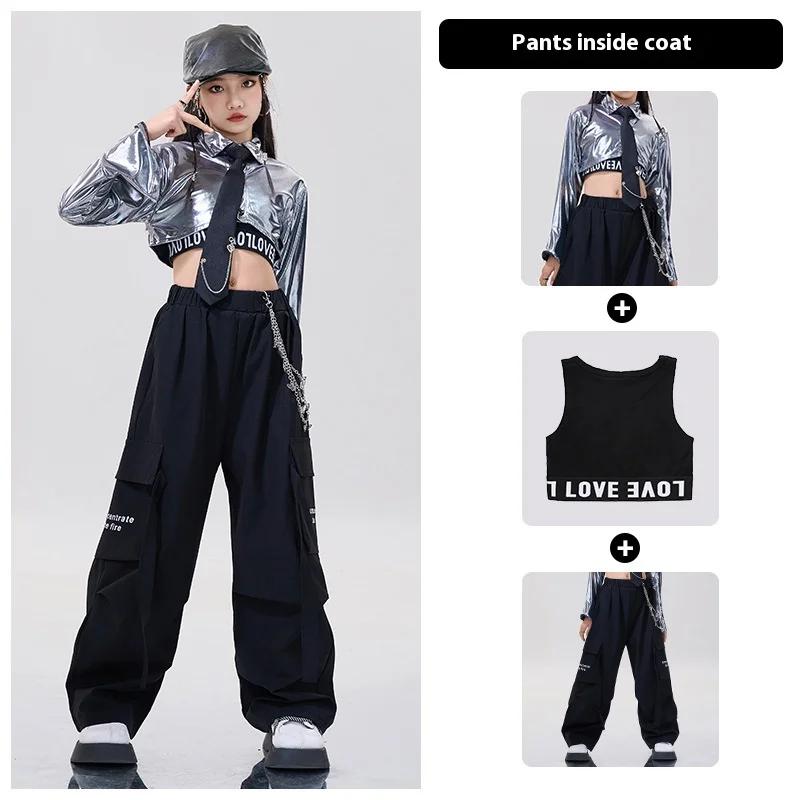 Costume Hip Hop pour filles, vêtements de danse Jazz pour enfants, vêtements de spectacle de danse d