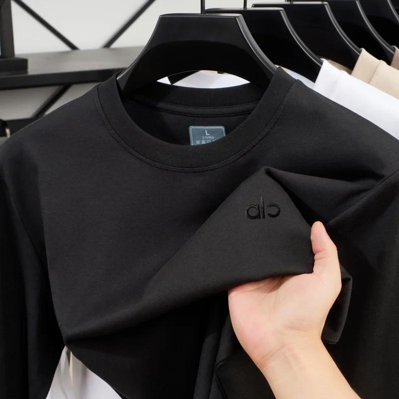 T-shirt à col rond pour homme, nouvelle collection automne, marque de mode haut de gamme, avec badge