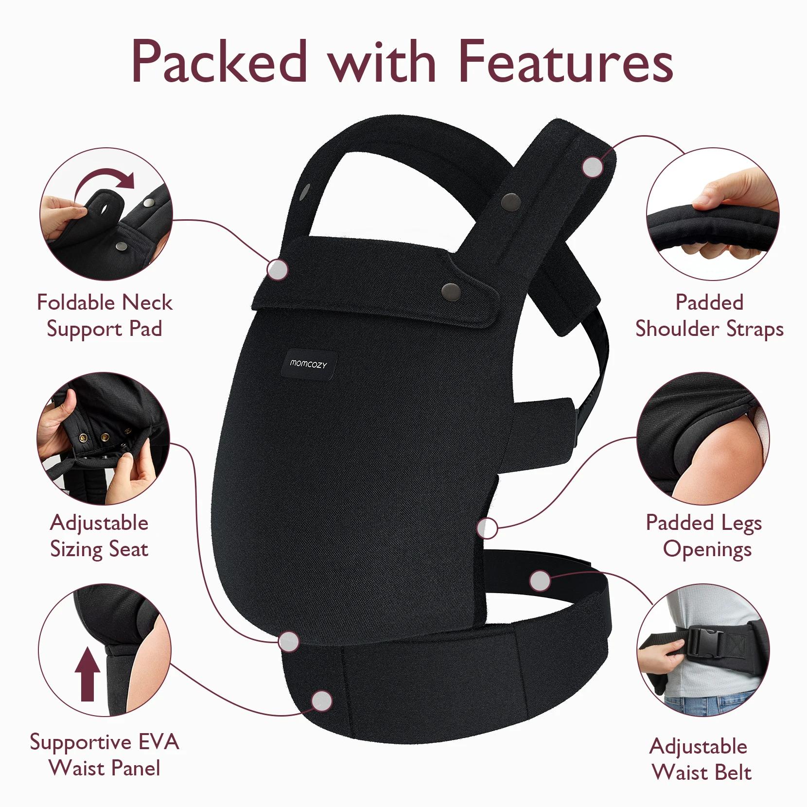 Momcozy-Baby Electrolux Ergonomique, Confortable et observateur pour Nouveau-Né et Tout-Petit, 7-44 