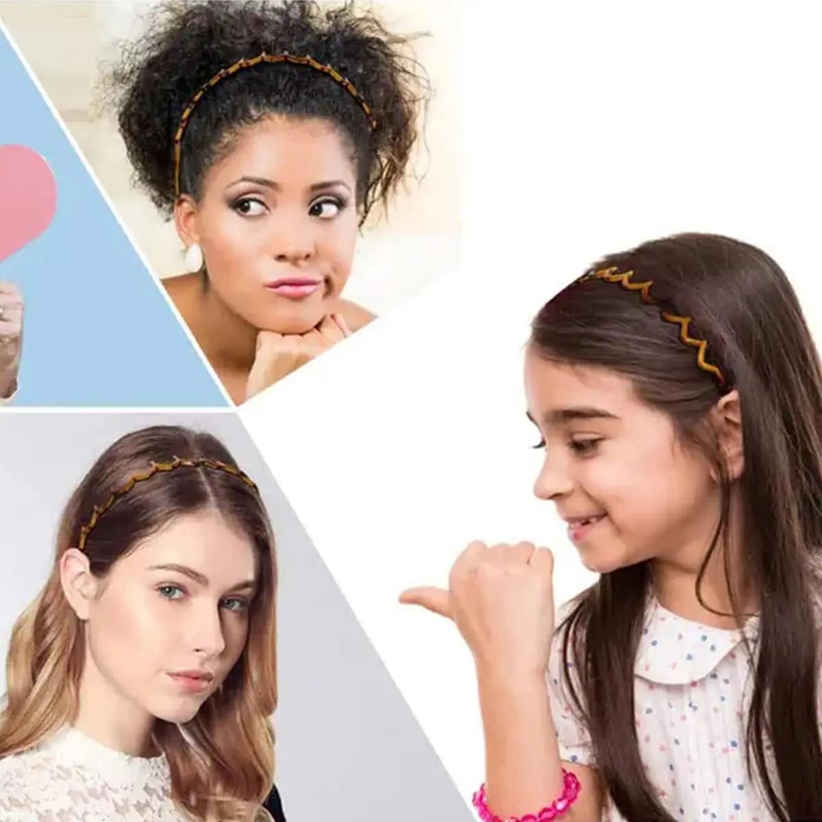 Peigne à cheveux coréen pour femmes, bandeau antidérapant en plastique en forme de U, cerceaux pour 