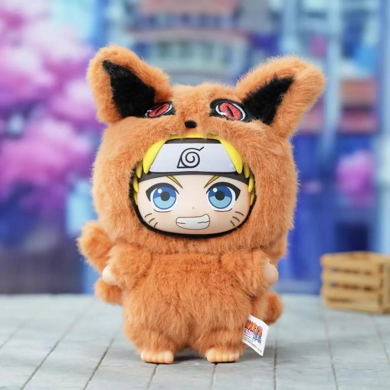 Nouveau Naruto Shippuden bête fête série peluche poupée boîte aveugle Chibi Kakashi Sasuke Surprise 