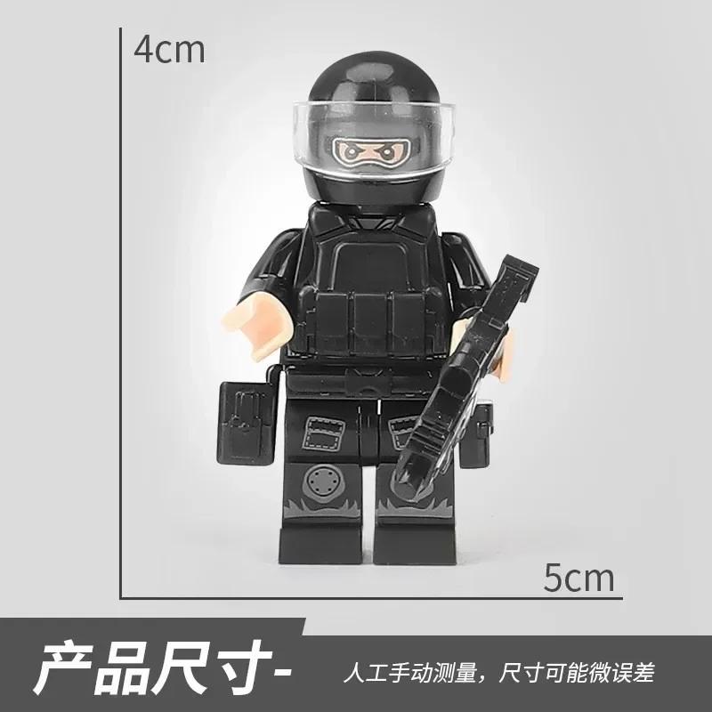 Bloc de construction Lego Compatible, figurines militaires, fantôme de police, forces spéciales, jou