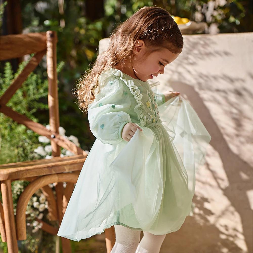 Robe de princesse pour bébé fille Dave Bella, vêtements pour enfants, printemps automne, vêtements p