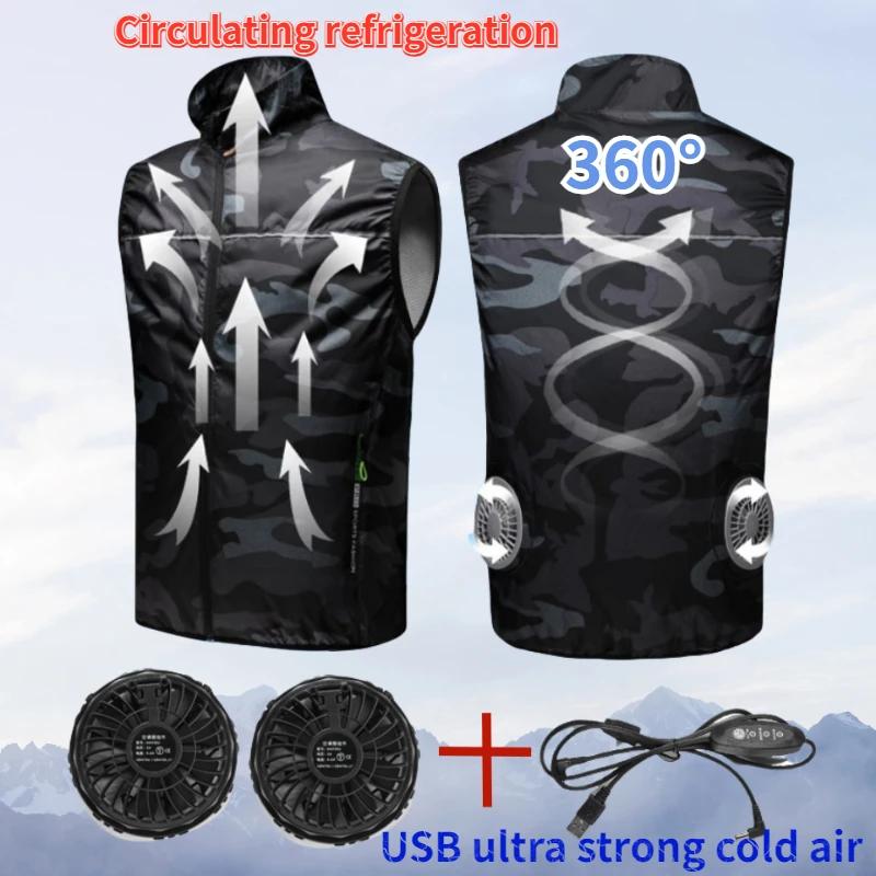 Veste de refroidissement en fibre de bois pour vêtements d'extérieur, glaçure d'été cool, portable, 