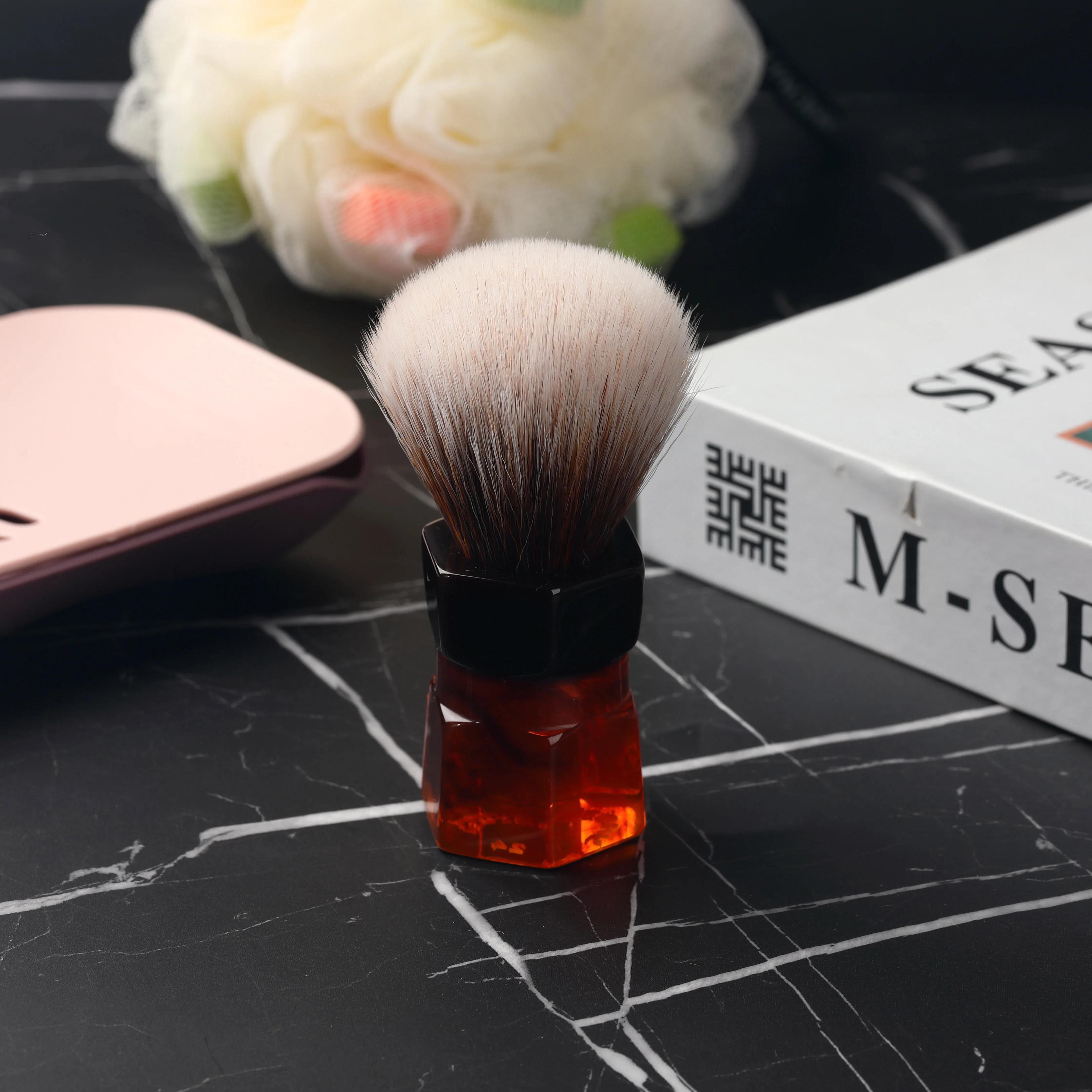 YAQI-Barbe à cheveux synthétiques Moka Express, 24mm, blaireau de rasage pour hommes