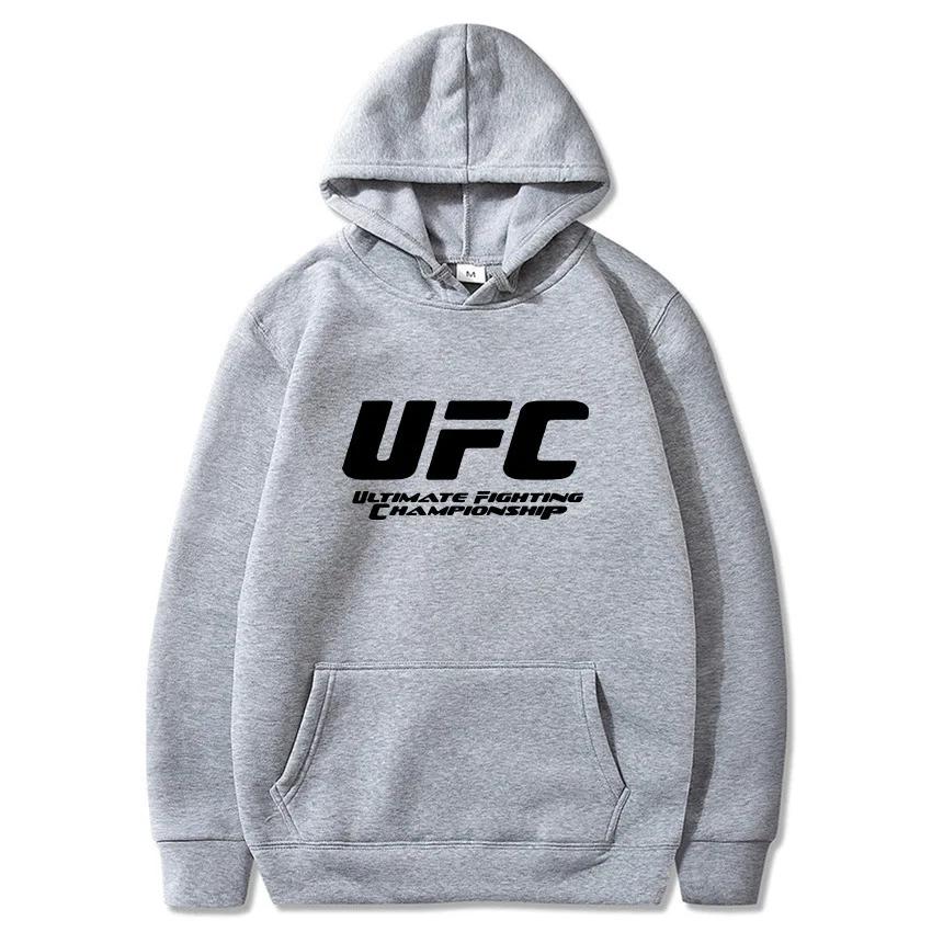 Nouveau Sweat à Capuche Homme UFC 2026 – Imprimé Polaire Décontracté Sport Automne Hiver