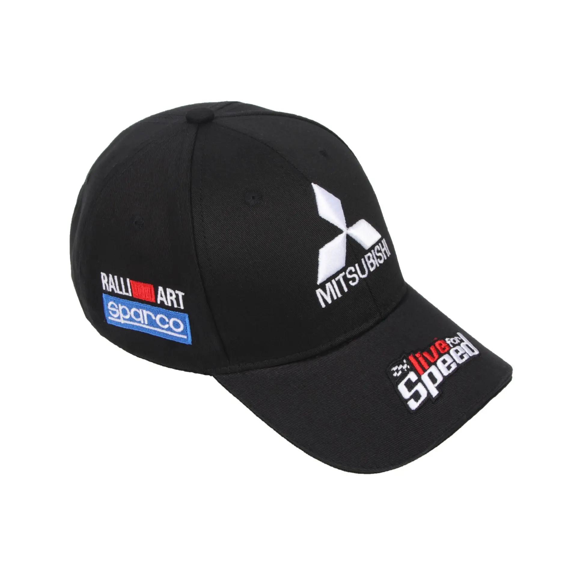 Casquette de baseball noire thème Mitsubishi Racing, casquette commémorative avec logo de voiture, p