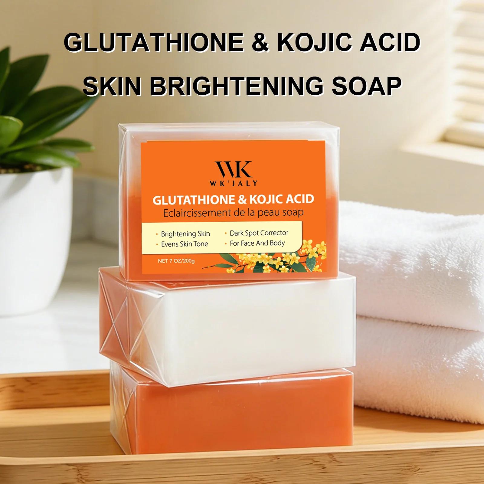 Savon blanchissant à l'acide kojique WK JALY, avec glutathion, vitamine C, correcteur de taches brun