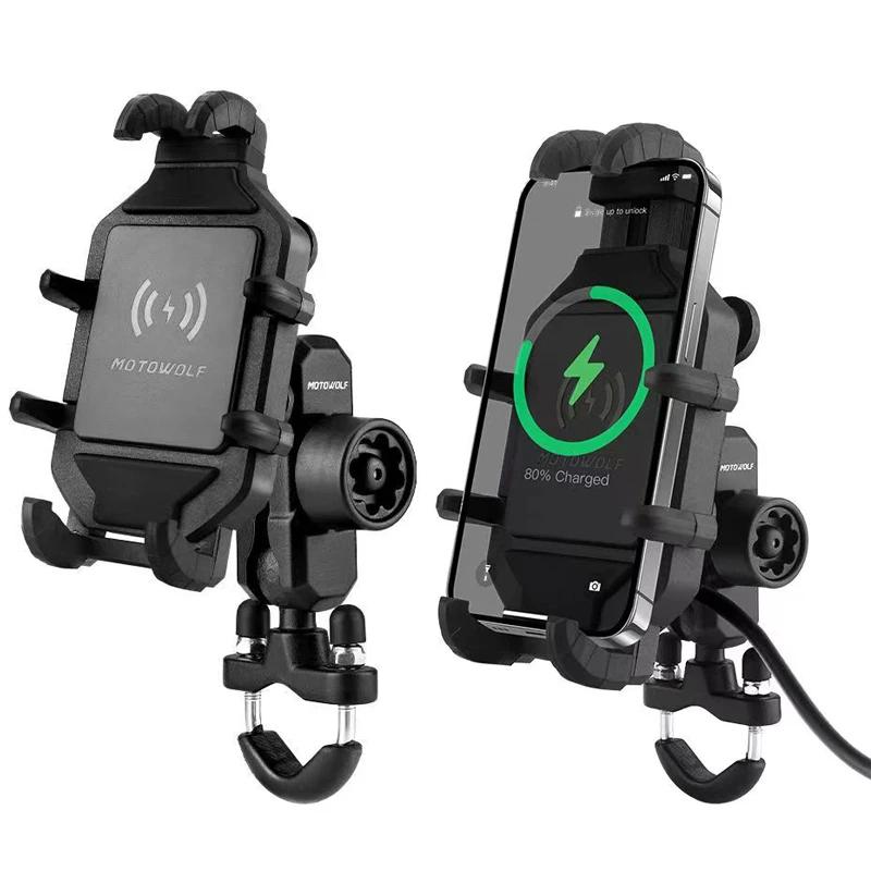 Support de téléphone de chargement sans fil pour Moto, berceau 3.0, chargeur rapide, GPS, Support de