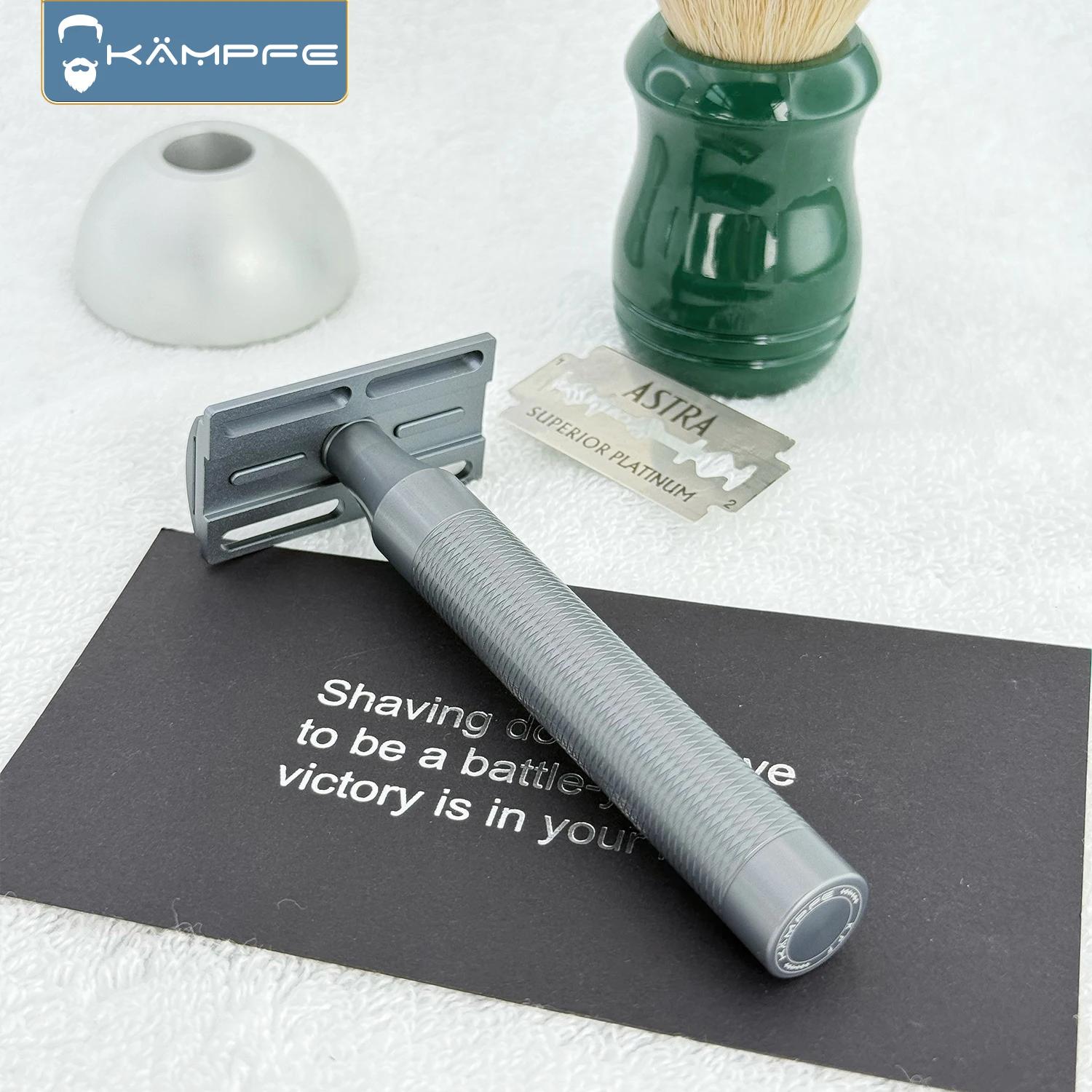 Rasoir de sécurité double face KAMPFE Vintage, usinage CNC en aluminium 7075, pour rasage humide, ca
