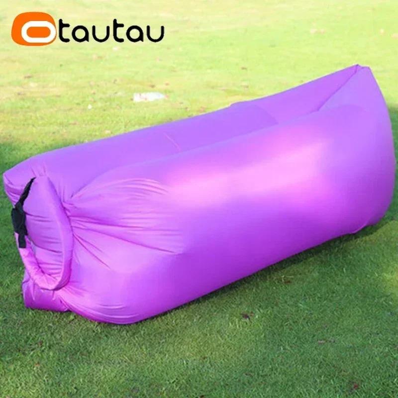 OTAUTAU Ultra léger oreiller Style paresseux canapé gonflable Portable pliable sac de couchage lit S