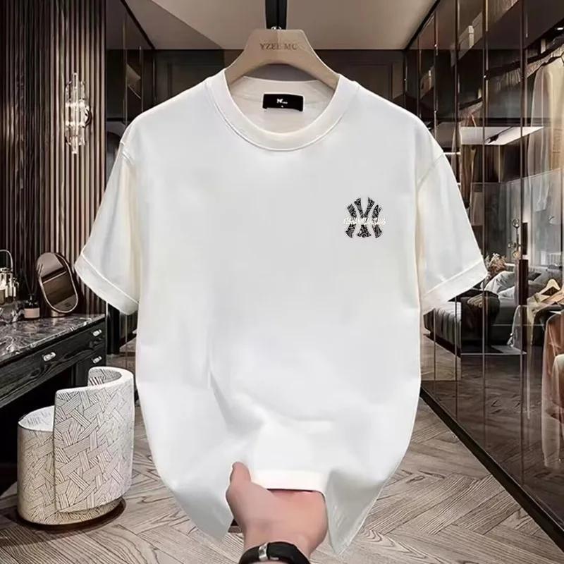 Nouveau T-shirt imprimé pour homme à manches courtes, tendance streetwear, col rond en coton, pour l