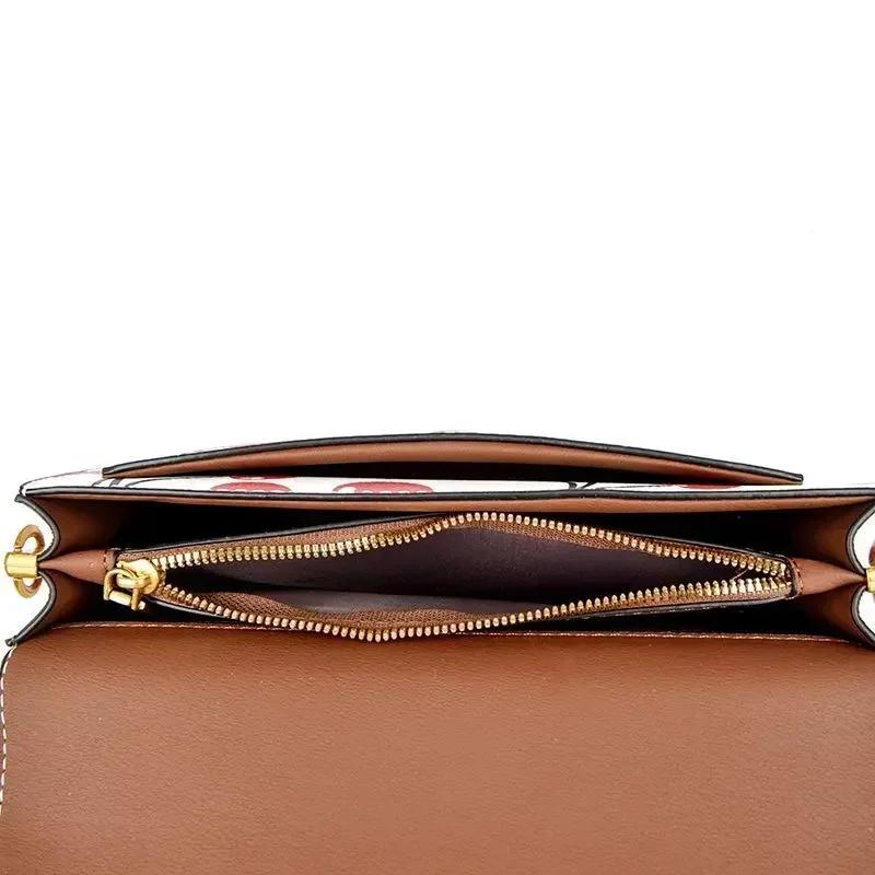 Sac à langer en cuir pleine fleur de qualité supérieure, modèle Cherry Mini carré, élégant, luxueux 