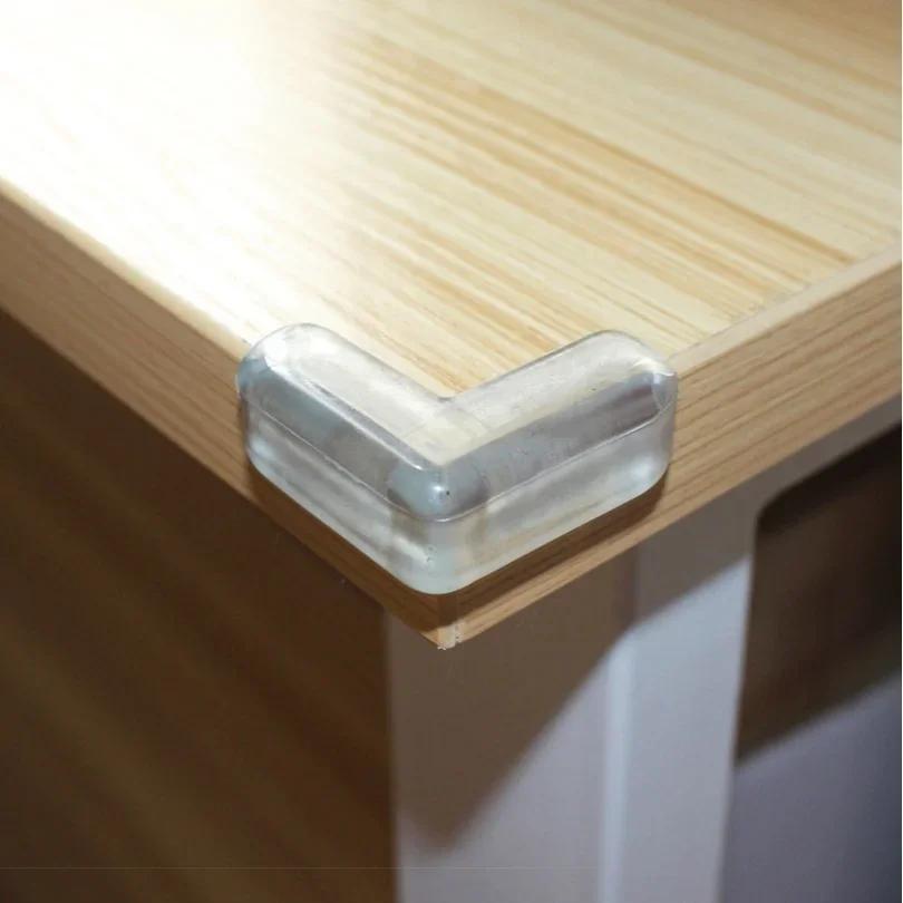 Protecteur de sécurité Transparent en Silicone pour enfants, 4 pièces, couverture de Protection d'an