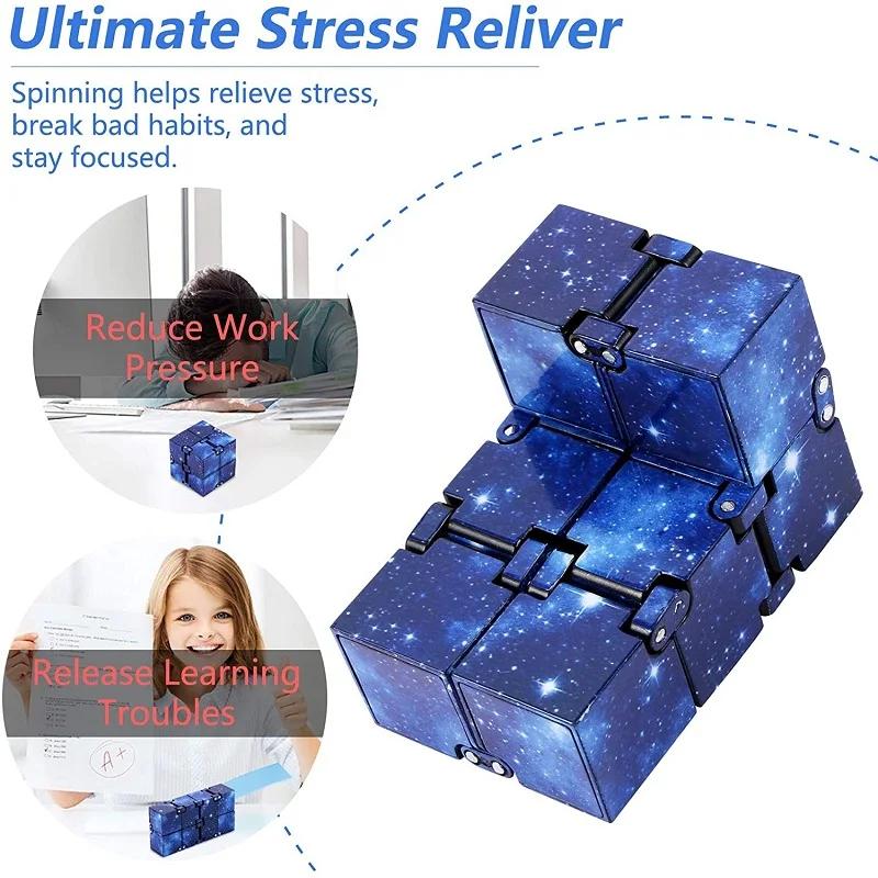 Extron-Jouet Anti-Stress pour Enfant, Cube, Flip, Tdh, Anlande, Puzzle, Magique, Doigt, Fidget, Mm, 