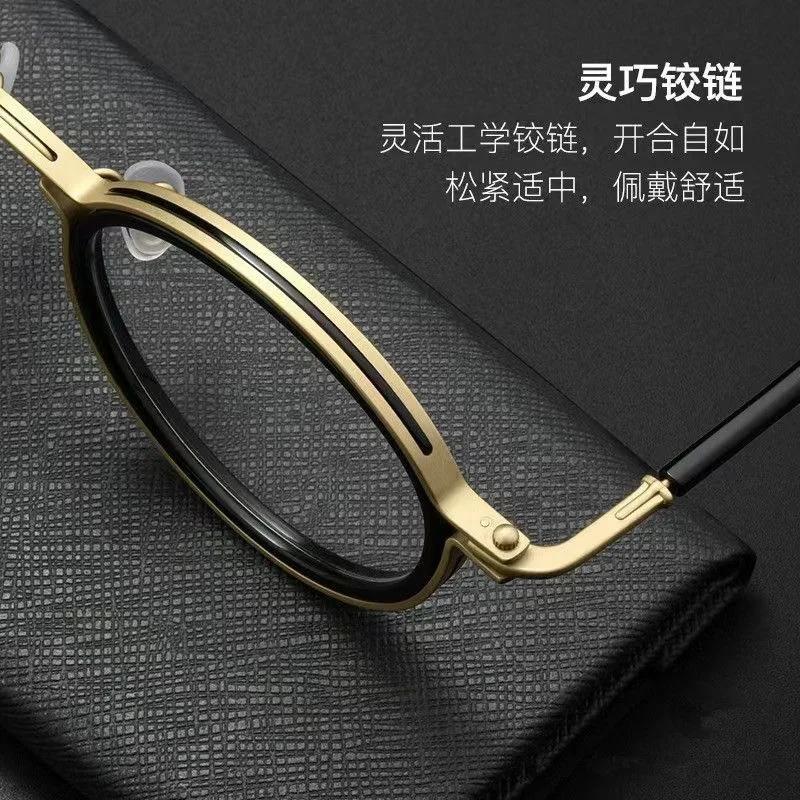 Shatar haute qualité rétro cadre rond lunettes de lecture hommes femmes mode Punk métal Anti lumière