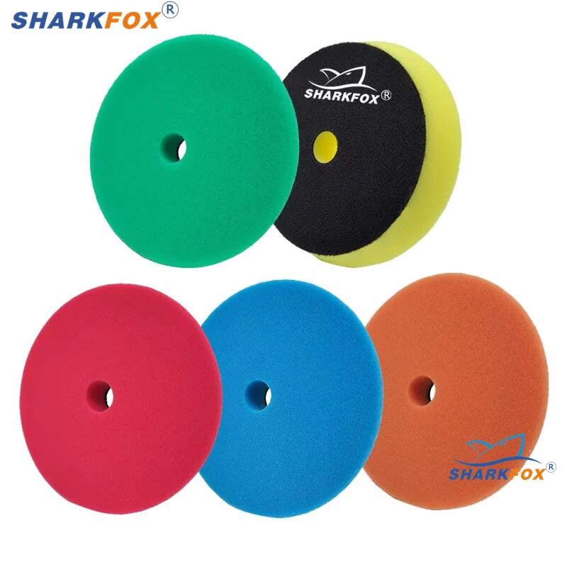 Sharkfox 3 "(80mm)/5" (125mm)/6 "(150mm) Kit de tampons éponge de polissage pour polisseuse de voitu