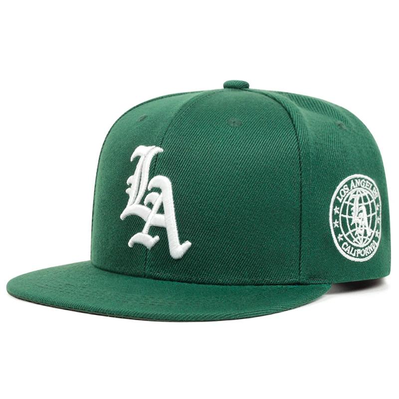 Chapeau de Baseball Simple en coton brodé avec lettres de la terre de Los Ange pour femmes et hommes