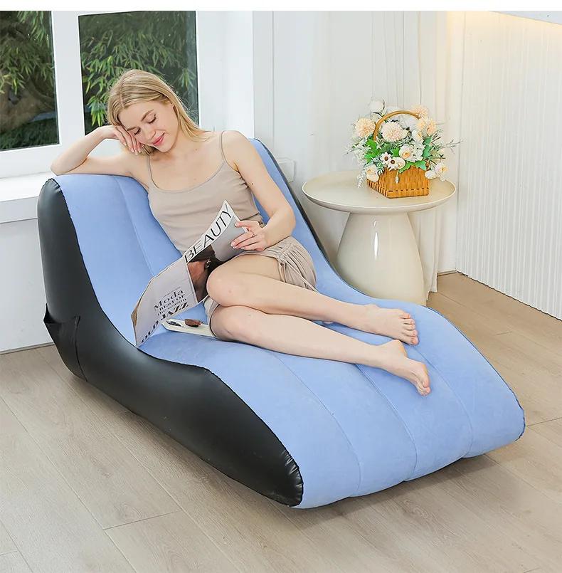 Chaise longue gonflable, chaise longue gonflable, canapé à Air de plage, canapé de salon paresseux p