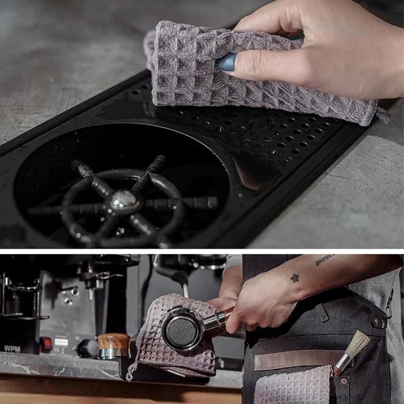 Serviette de Barista Super absorbante, chiffon spécial pour Machine à café, sans peluches, carrée, c