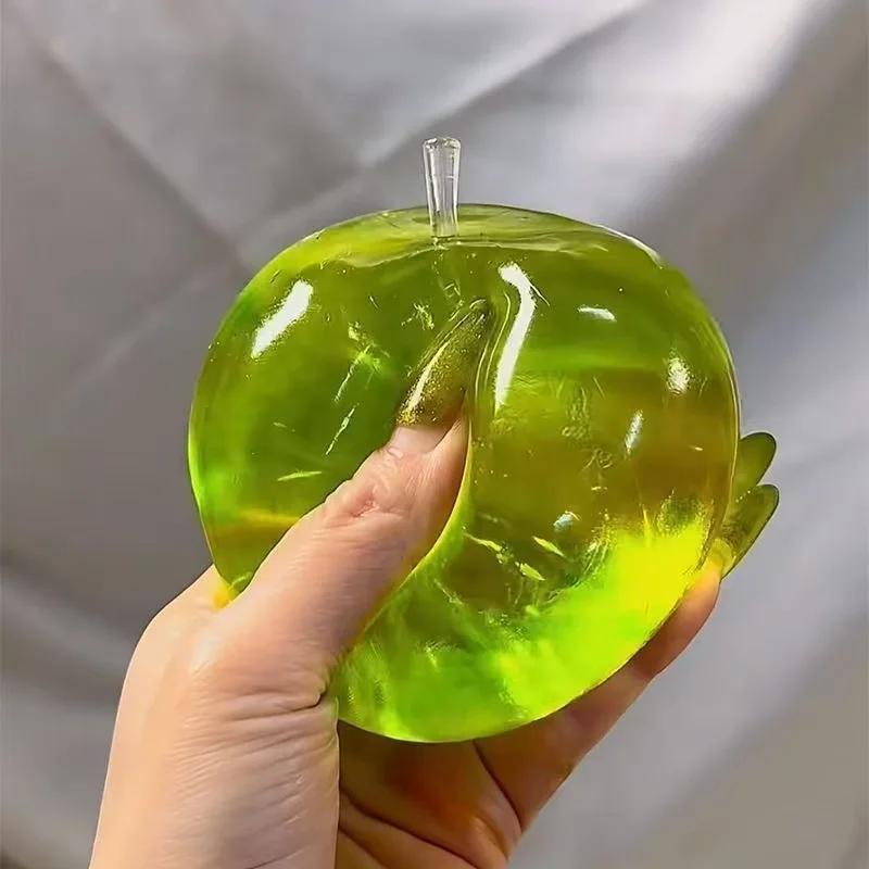 Jouets à presser pomme verte, soulage le Stress et le évent, jouets Fidget en pendaison, jouets à pr