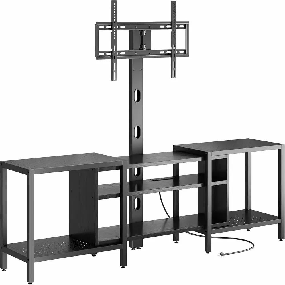 IRONCK Meuble TV 79 pouces pour téléviseurs 85 pouces avec support et prise de courant, console TV 3
