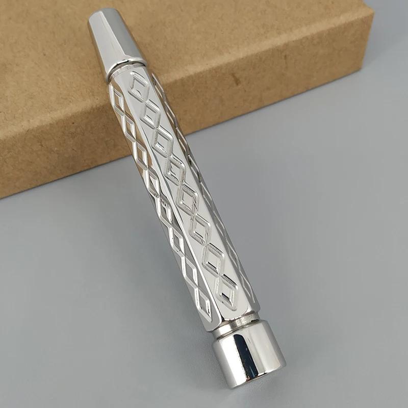 Poignée de rasoir de sécurité en acier inoxydable Dscosmetic Spiral 316 pour rasoir de sécurité
