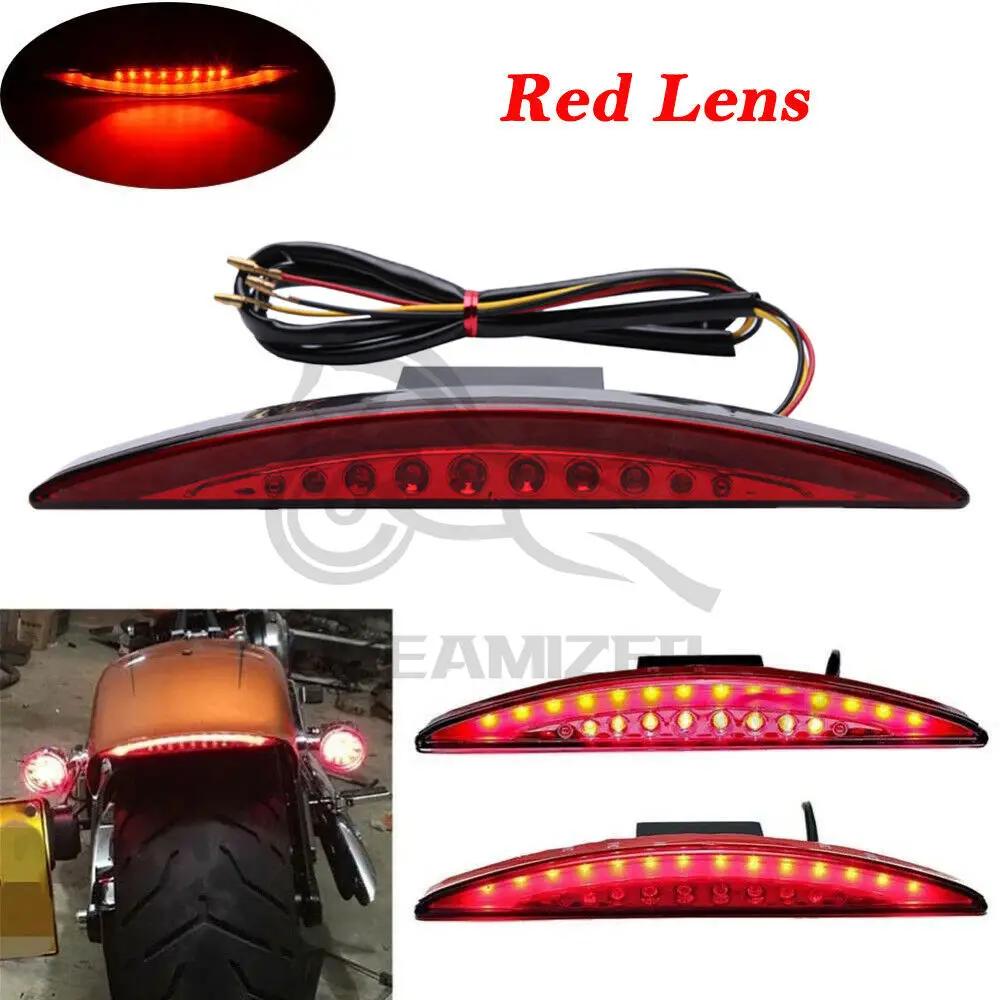 Feu arrière de frein à LED rouge pour vélo moto Touring Sportster XL 883 1200 Cafe Racer feu arrière