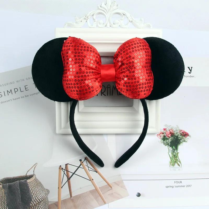 Bande de sauna Minnie Mouse Bow DY, oreille noire, accessoires pour cheveux de Noël, fête de perform