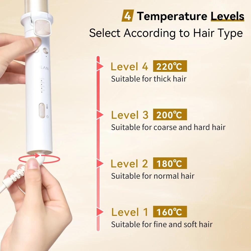 ANLAN fer à friser automatique 30s chauffage rapide contrôle intelligent de la température revêtemen