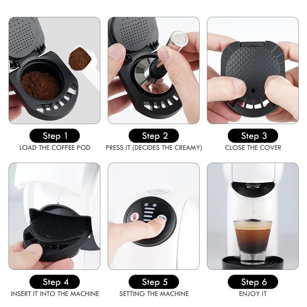 Adaptateur de Capsule de Café Réutilisable pour Dolce Gusto, Accessoire de Recharge Compatible avec 