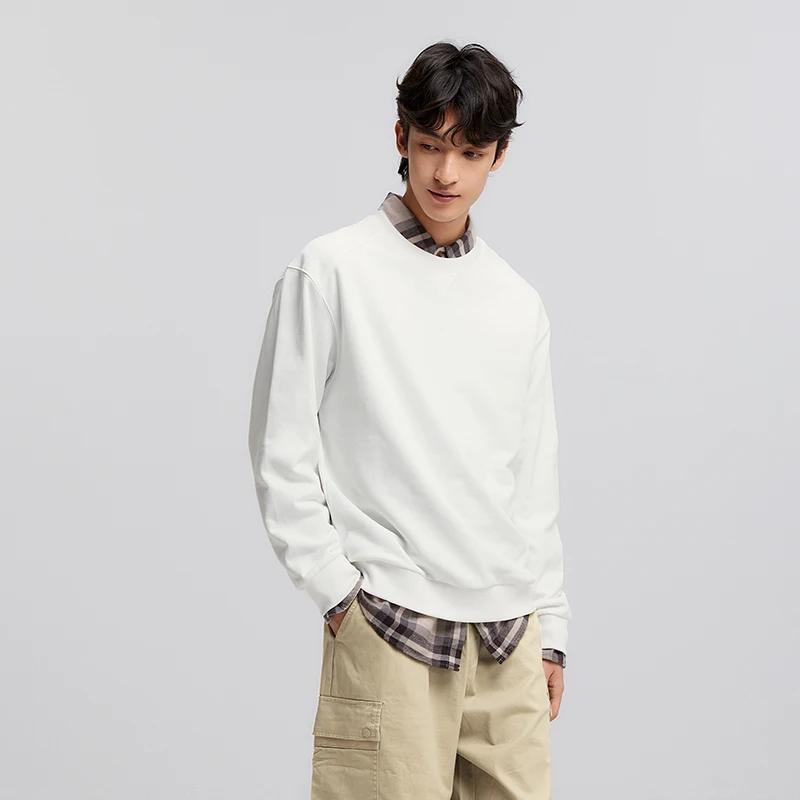 SEMIR-Pull à Manches sulfet Col Rond pour Homme, Vêtement Simple et Polyvalent, Décontracté, Couleur