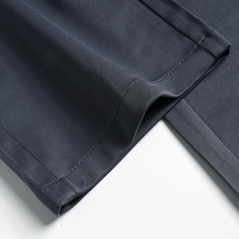 Pantalon d'été pour hommes, fin, droit, extensible, décontracté, sans Trace, sans repassage, tissu s