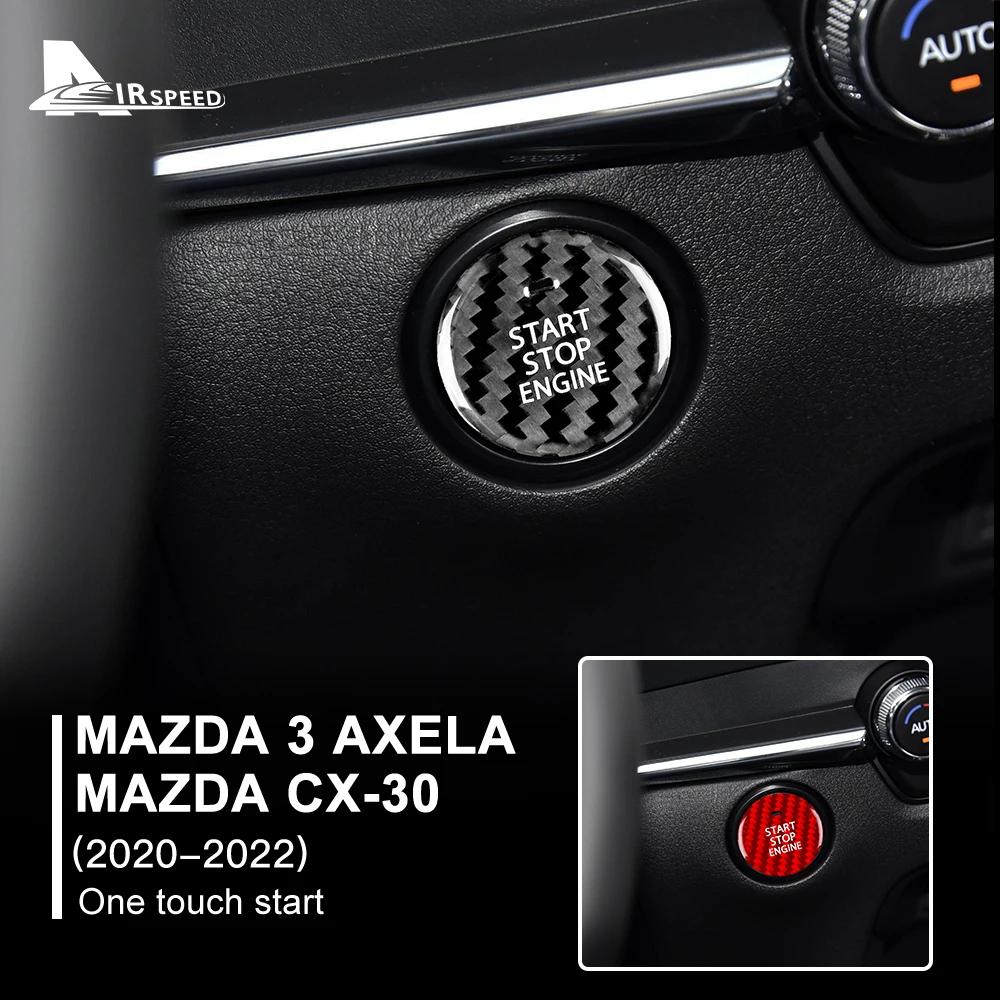 Couvercle de moteur de démarrage et d'arrêt en Fiber de carbone dur véritable, pour Mazda 3 Axela BP