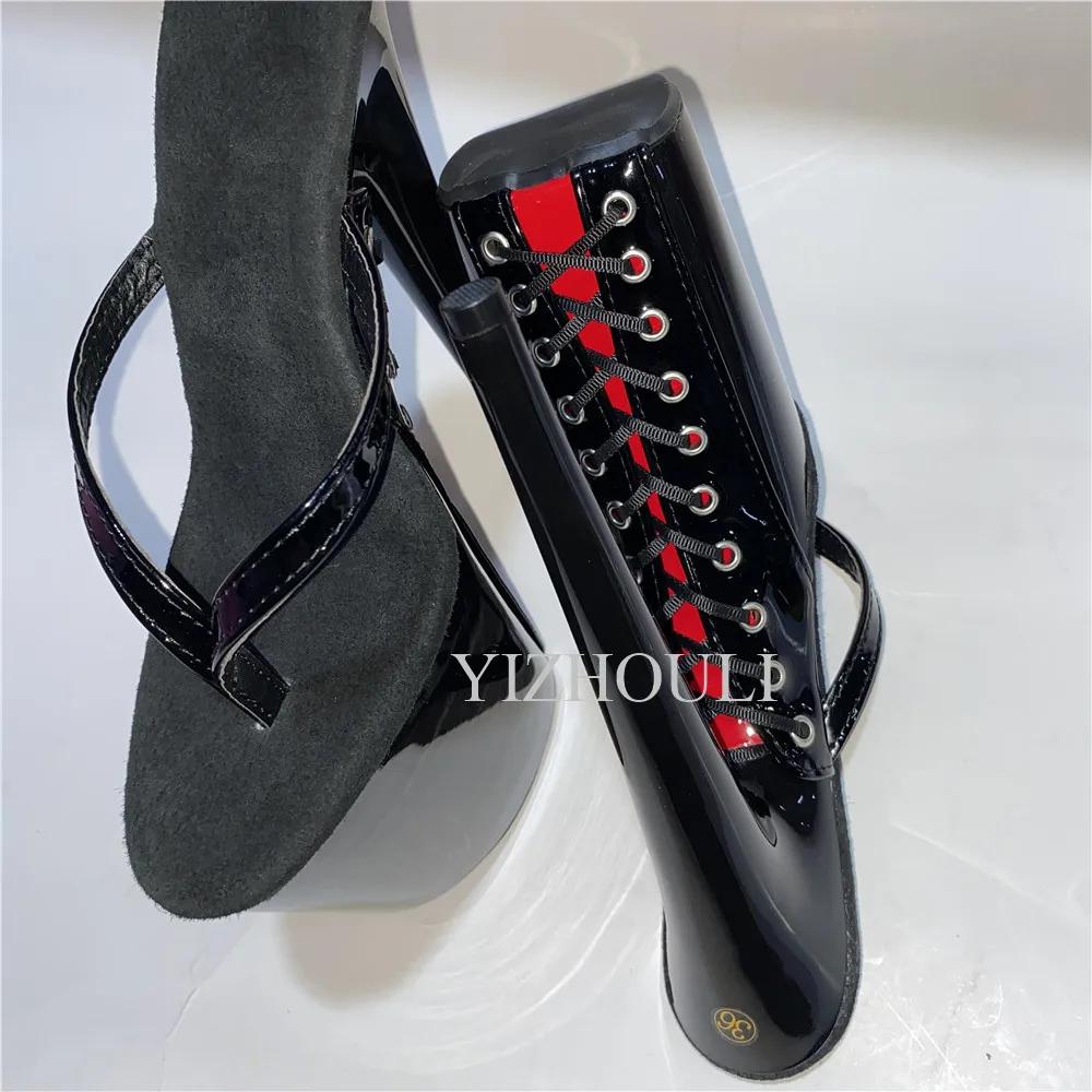 Pantoufles de Princesse Élégantes avec Semelles à Lanières Croisées, Talons de Boîte de Nuit Sexy, S