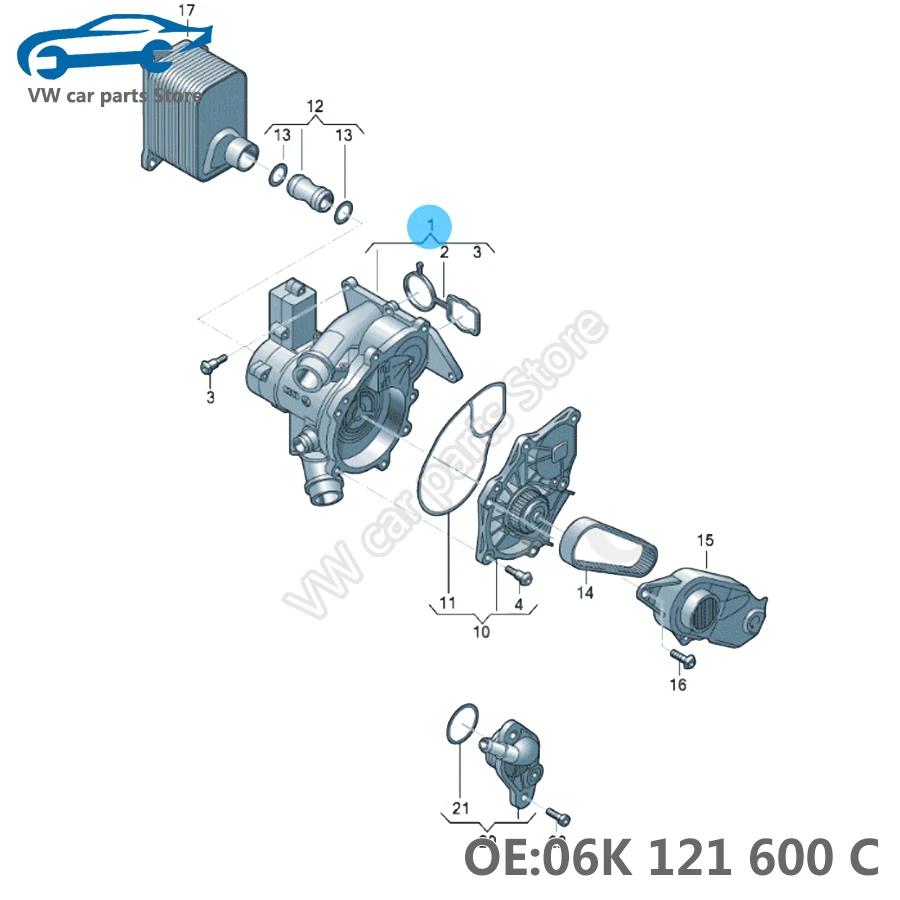 06L 121111 Thermostat de pompe à eau moteur H EA888 GEN3, pour Audi A3 A4 A5 A6 A7 Q5 VW Golf MK7 Pa