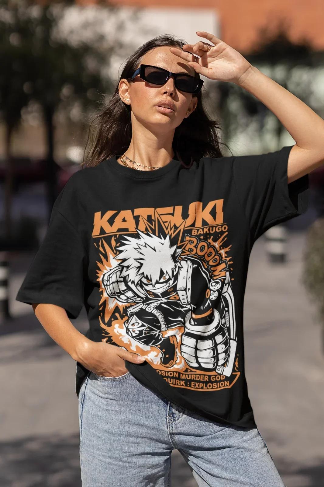 T-shirt unisexe Bakugo Katsuki My Hero Academia (MHA) Hero Graphic Anime cadeau pour filles toutes t