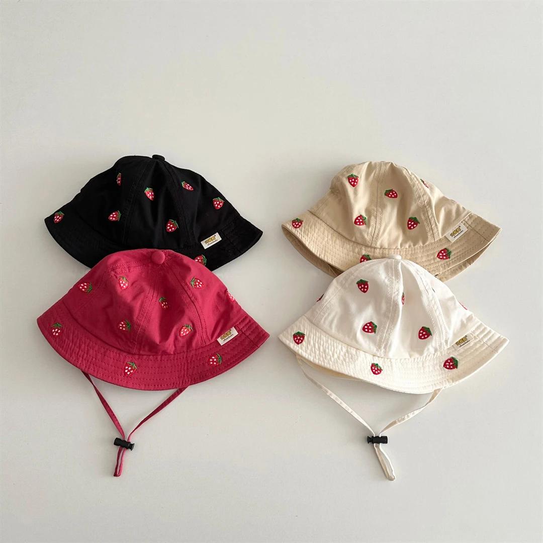 MILANCEL – chapeau de printemps pour petites filles de 1 à 4 ans, chapeau de pêcheur brodé avec frai