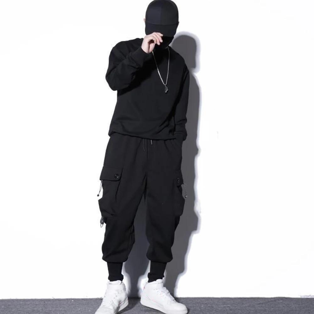 Sarouel ample hommes Cargo pantalon Hip Hop extérieur décontracté cheville longueur pantalon mode St